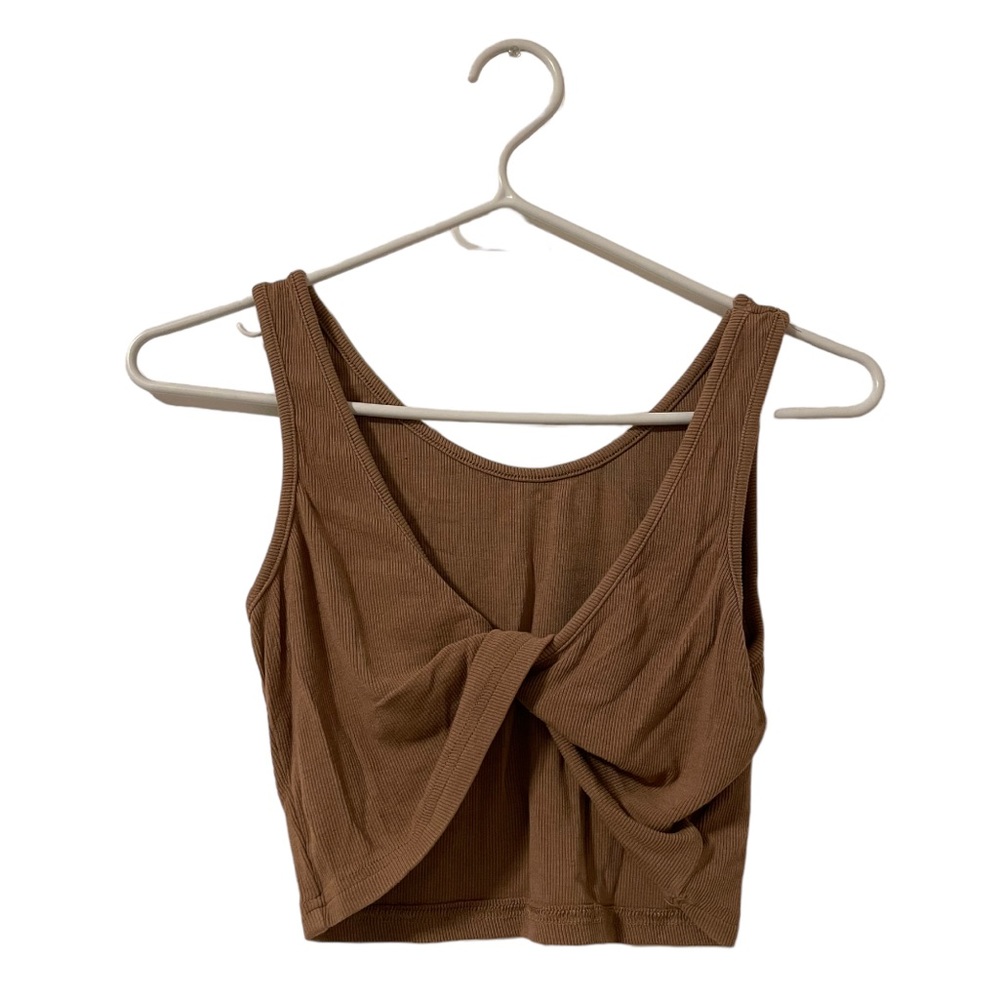 Tan Cropped Tank Top